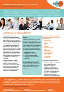 Commercial brochure page